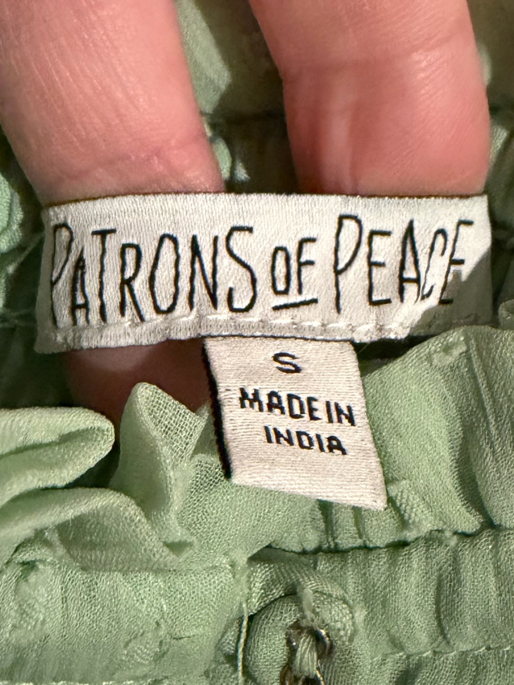 Patrons of Peace Light Green Ruffled Maxi Dress - Picture 3 of 3